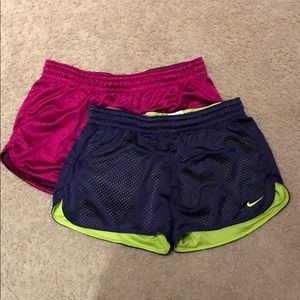 Two Pairs Nike Running Shorts